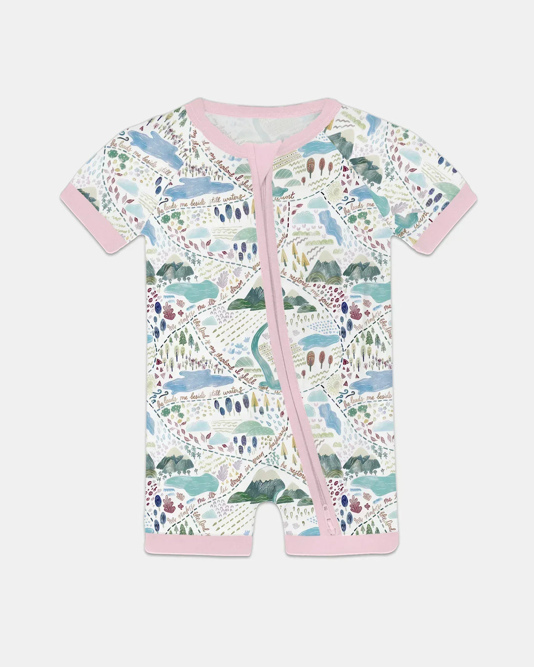Whimsical Psalms 23 Map Bamboo Shorty Zippy