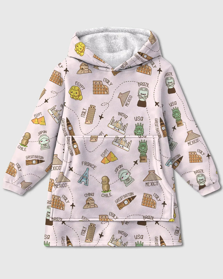 Kawaii World Tour Wearable Bamboo Blanket Hoodie