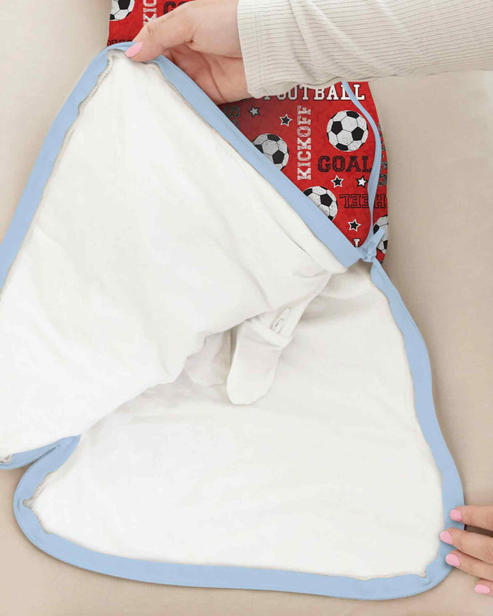Red Soccer Ball Bamboo Sleep Bag