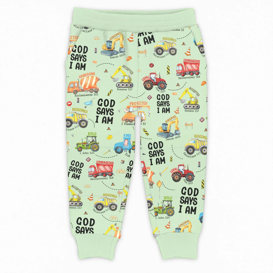God Says I Am Boy Bamboo Jogger