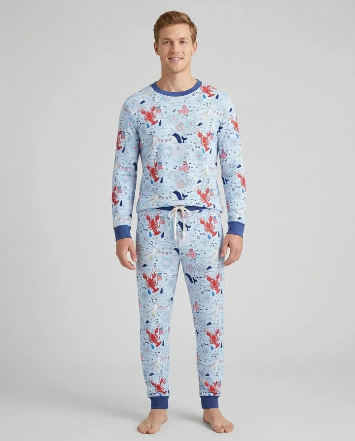 250 Summers Strong Matching Family Bamboo Men's Pajama Set