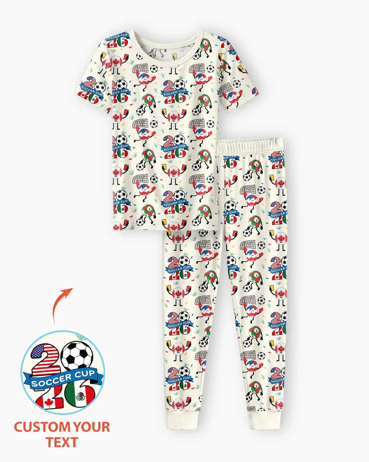 Soccer Squad 2026 Bamboo Two Piece Short Sleeve Pajama Set