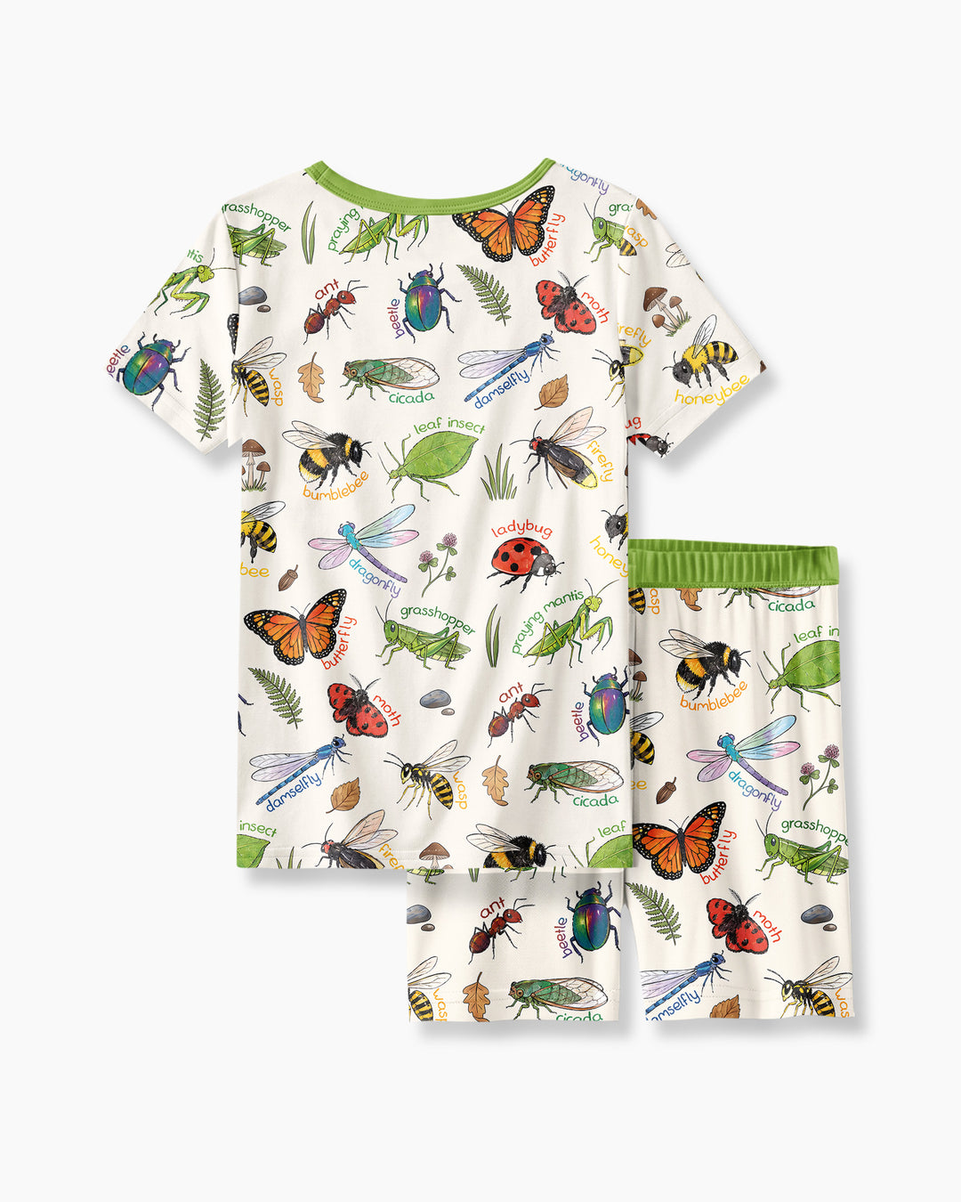 Template Bamboo Two Piece Short Sleeve Shorts Pyjamas Set