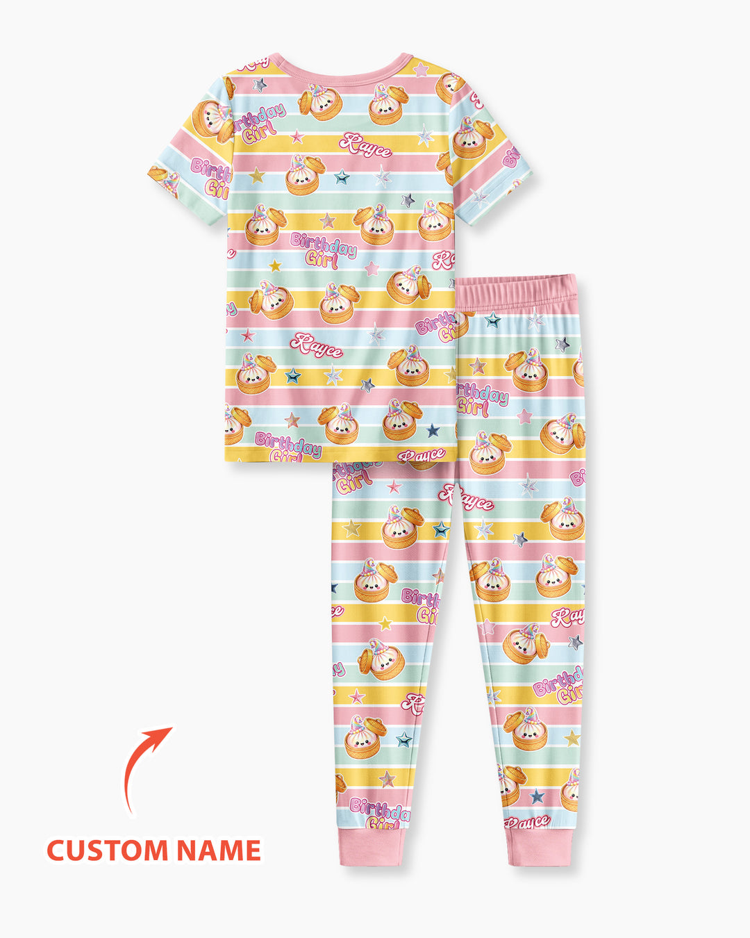 CUSTOM Template Bamboo Two Piece Short Sleeve Pyjamas Set