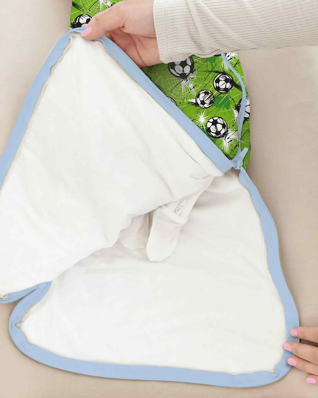 Green Soccer Energy Bamboo Sleep Bag