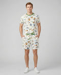 Adventure Alphabet ABCs Summer Camp Bamboo Men Short Sleeve Short Pajama Set