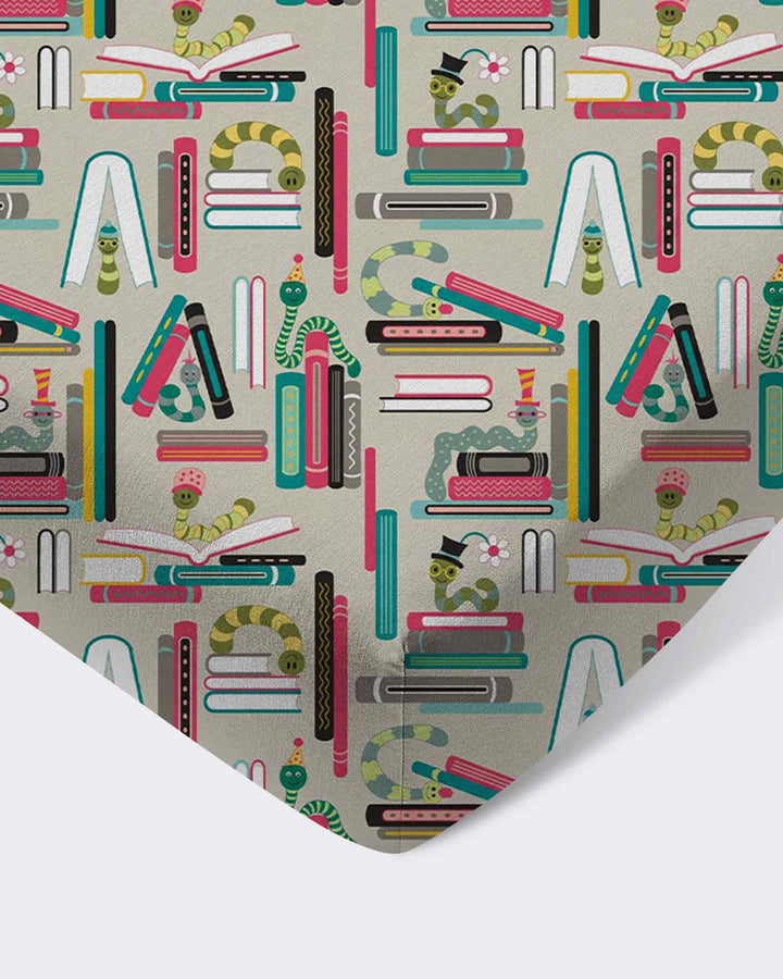 Bookworm Adventures Bamboo Fitted Crib Sheet