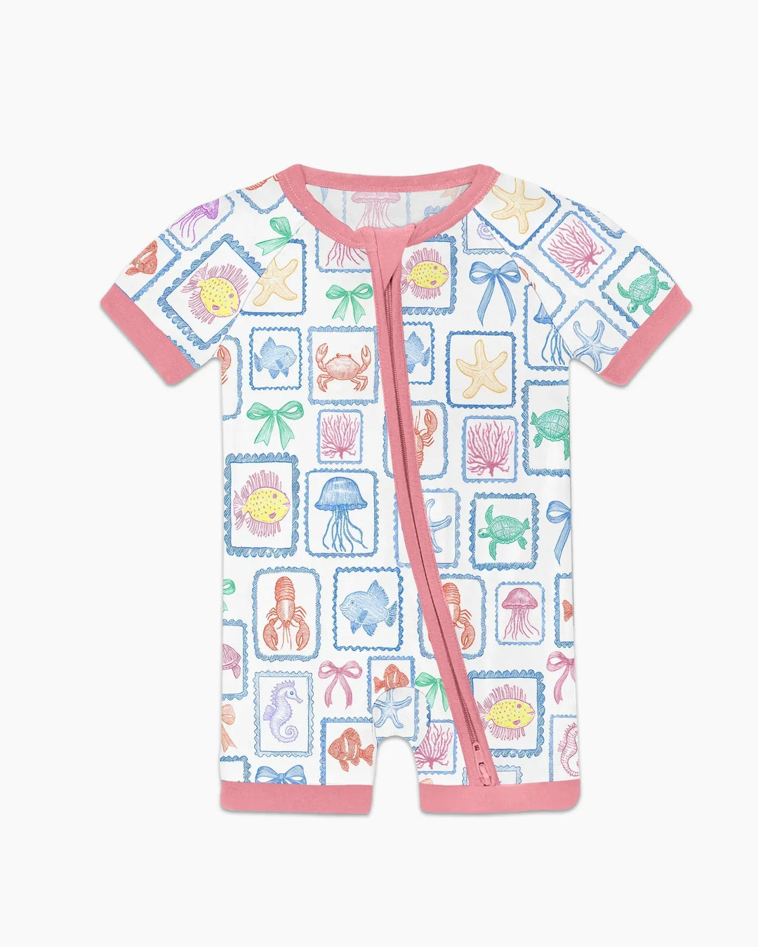 Coastal Treasures Family Matching Bamboo Shorty Zippy