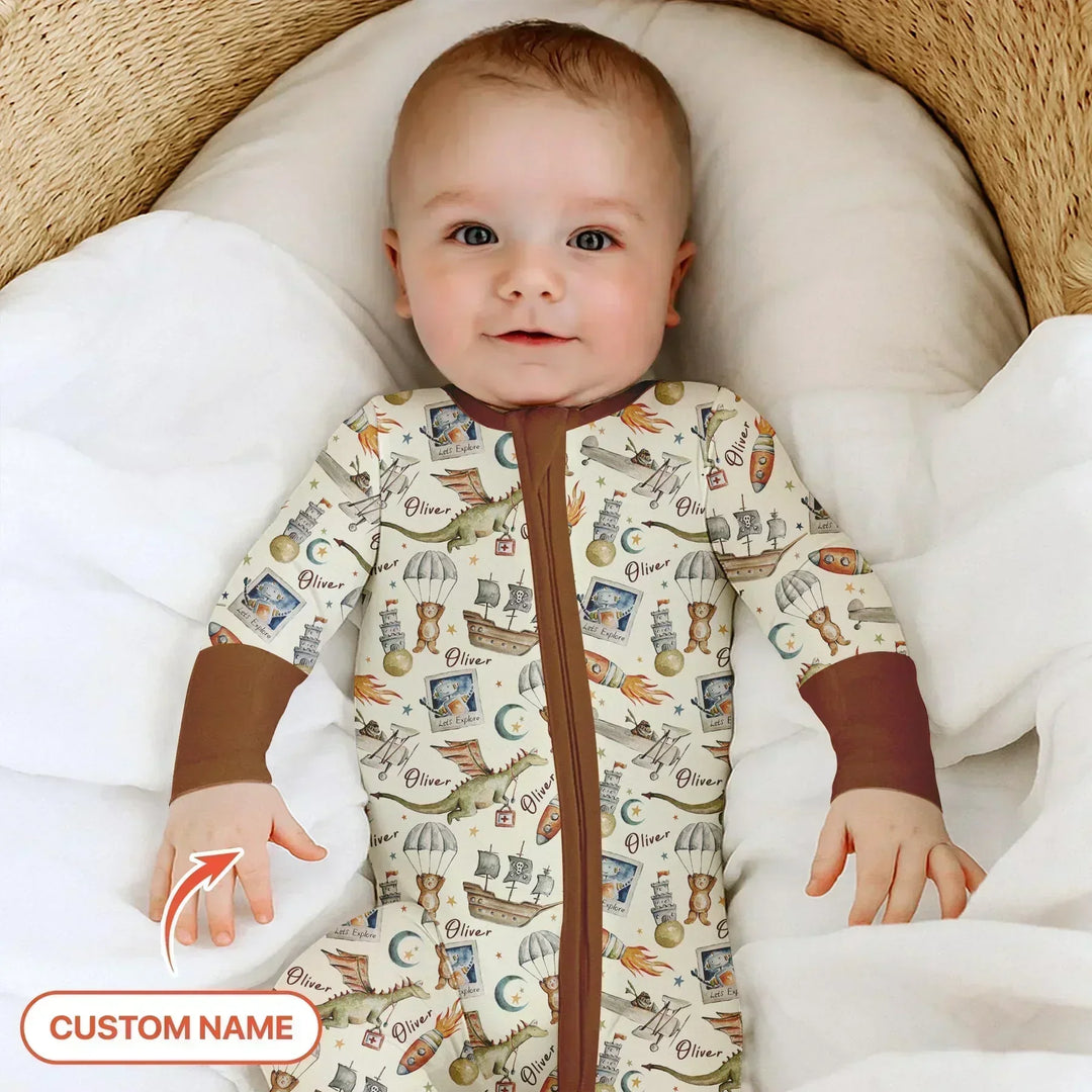 Adventure Dreams Custom Name Bamboo Convertible Zippy