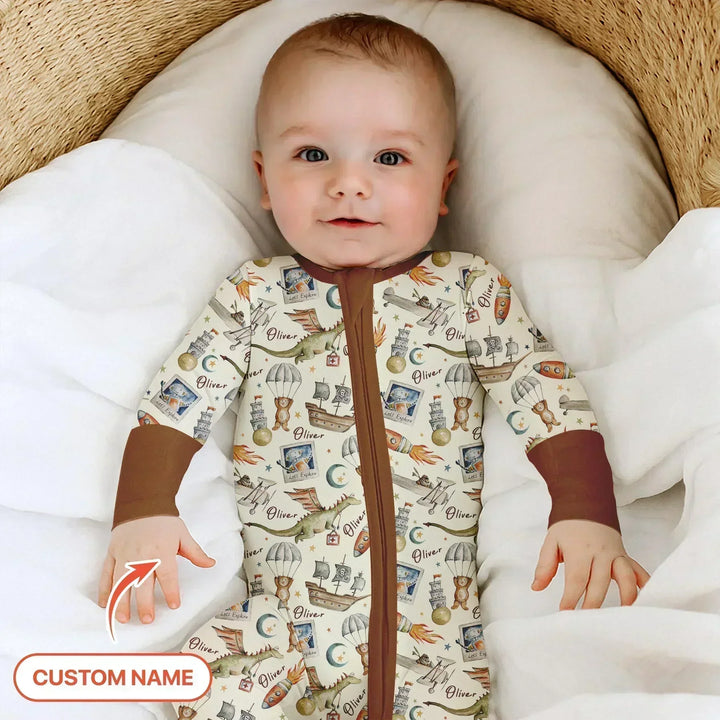 Adventure Dreams Custom Name Bamboo Convertible Zippy