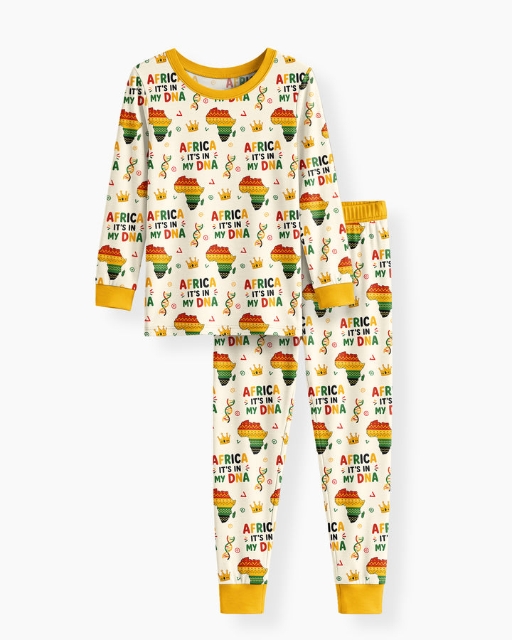 Africa It's In My DNA Bamboo Two Piece Long Sleeve Pajama Set