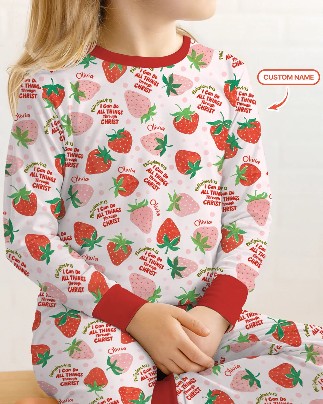 I Can Do All Things Through Christ Bamboo Two Piece Long Sleeve Pajama Set