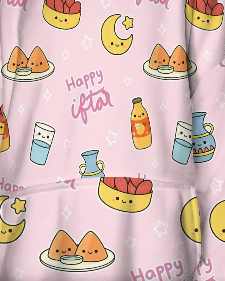 Iftar Party Wearable Bamboo Blanket Hoodie