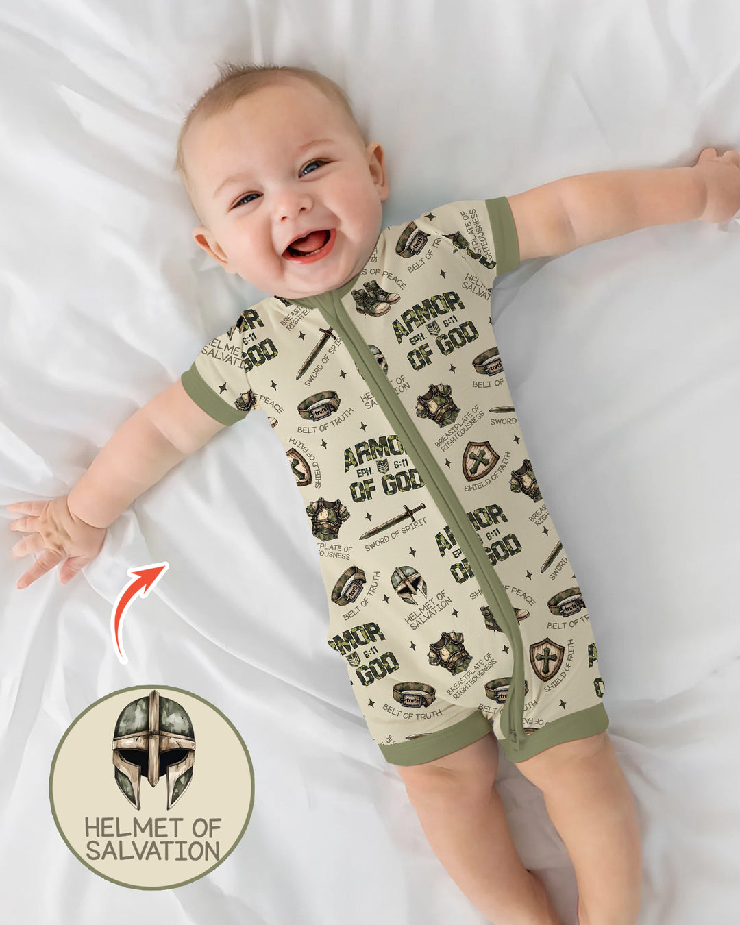 Camo Armor Of God Bamboo Shorty Zippy
