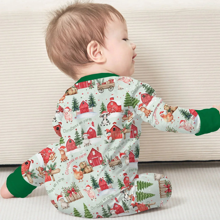 Christmas on Farm Bamboo Convertible Zippy