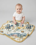 Whimsical Watercolor School Village Bamboo Blanket