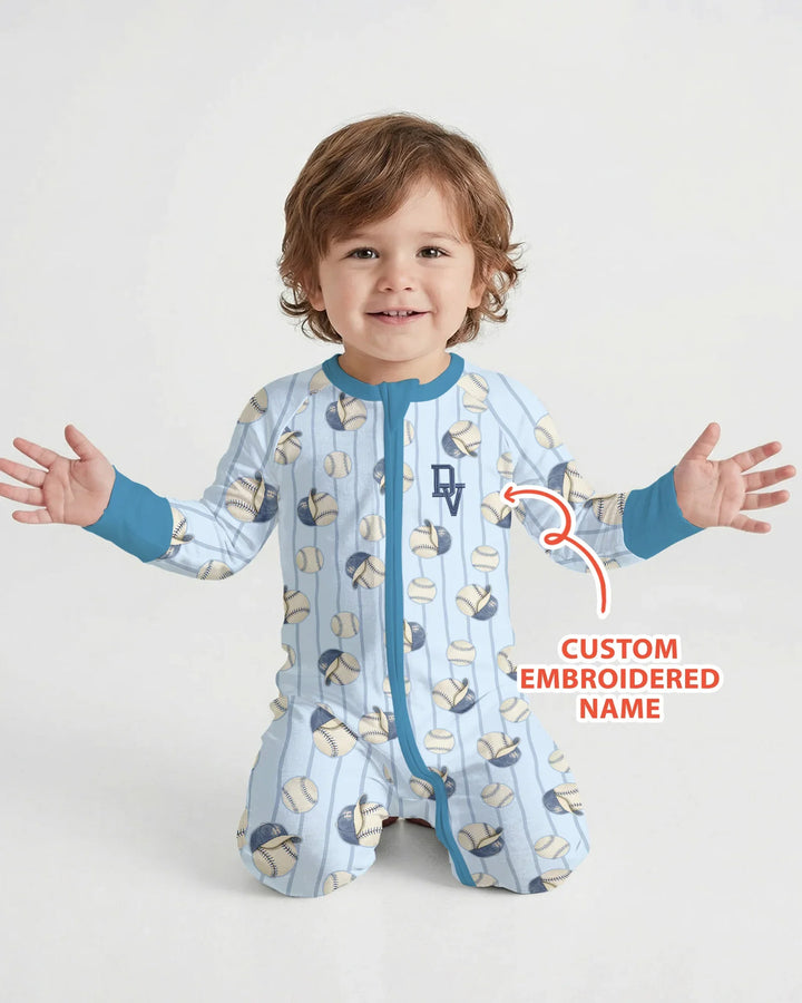 Custom Embroidered Baseball Bamboo Convertible Zippy