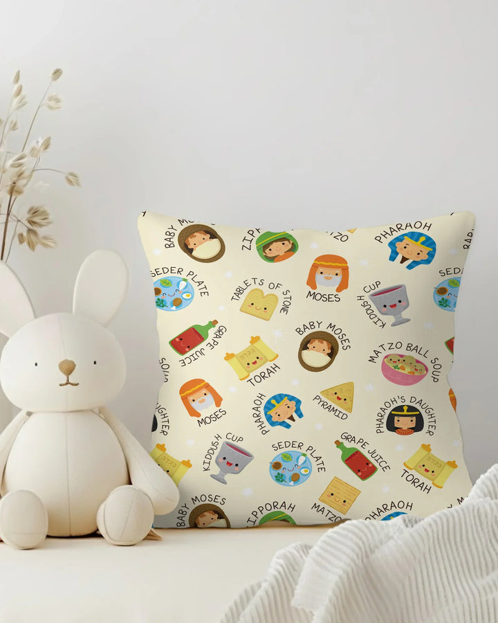 Cute Passover Characters Bamboo Pillow Case