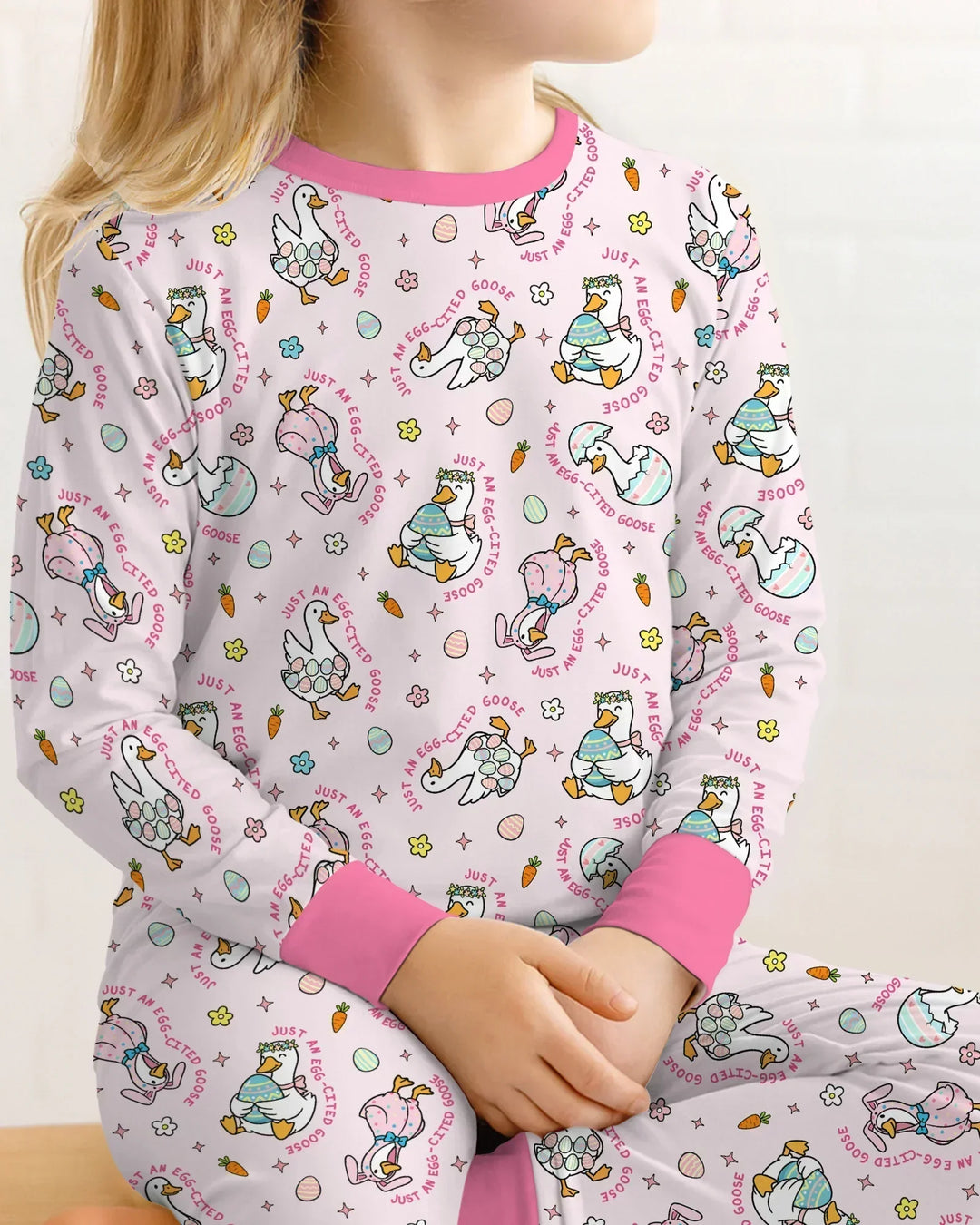 Easter Silly Goose Bamboo Two Piece Long Sleeve Pajama Set