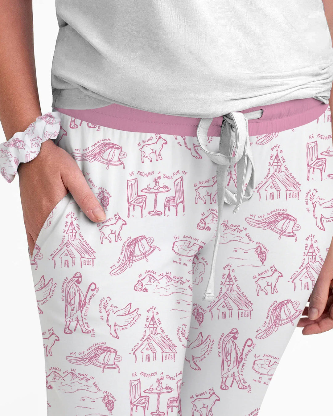 Psalm 23 Sketch Bamboo Women Pajama Set