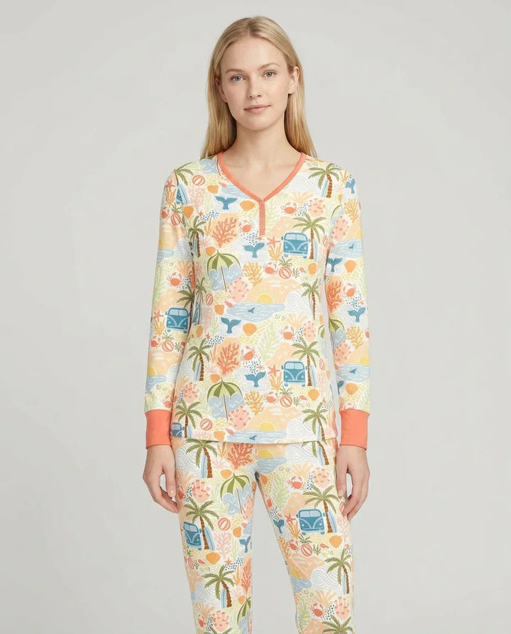 Beachy Boho Bamboo Women Pajama Set