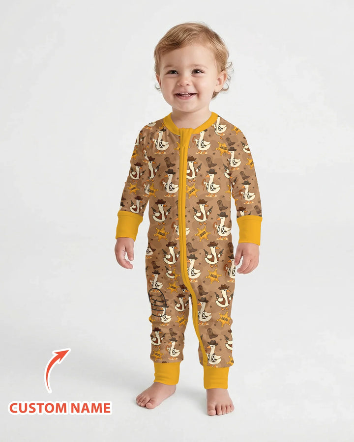 Custom Name Wild West Goose Bamboo Convertible Zippy