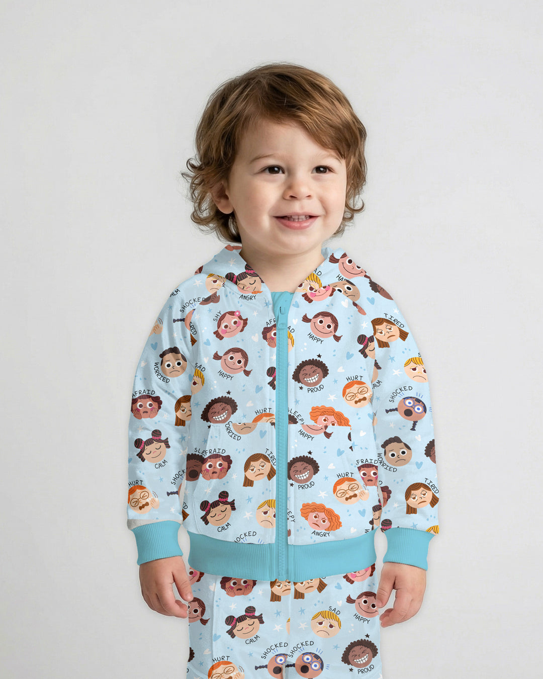 Feelings Vocabulary Bamboo Zip Hoodie