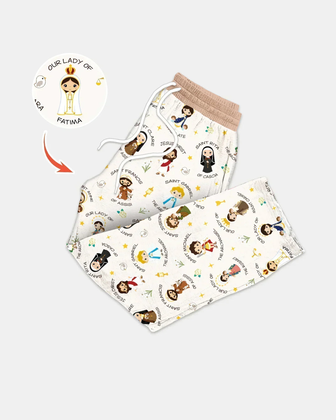 Pray For Us Family Matching Bamboo Men's Pajama Set