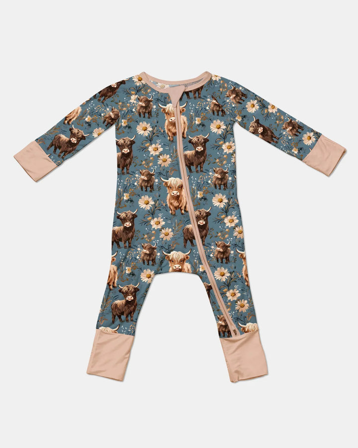 Majestic Highland Cows Family Matching Bamboo Convertible Zippy