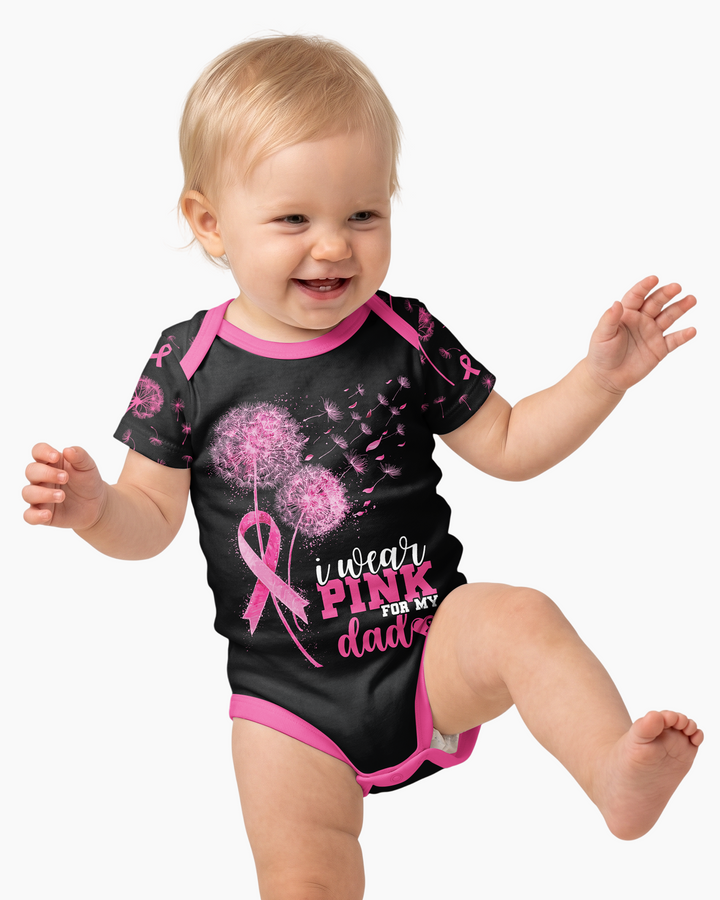 Dandelion Pink For Dad Bamboo Bodysuit