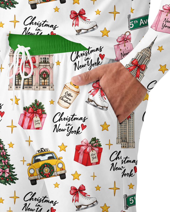 Christmas In NYC Bamboo Men's Pajama Set
