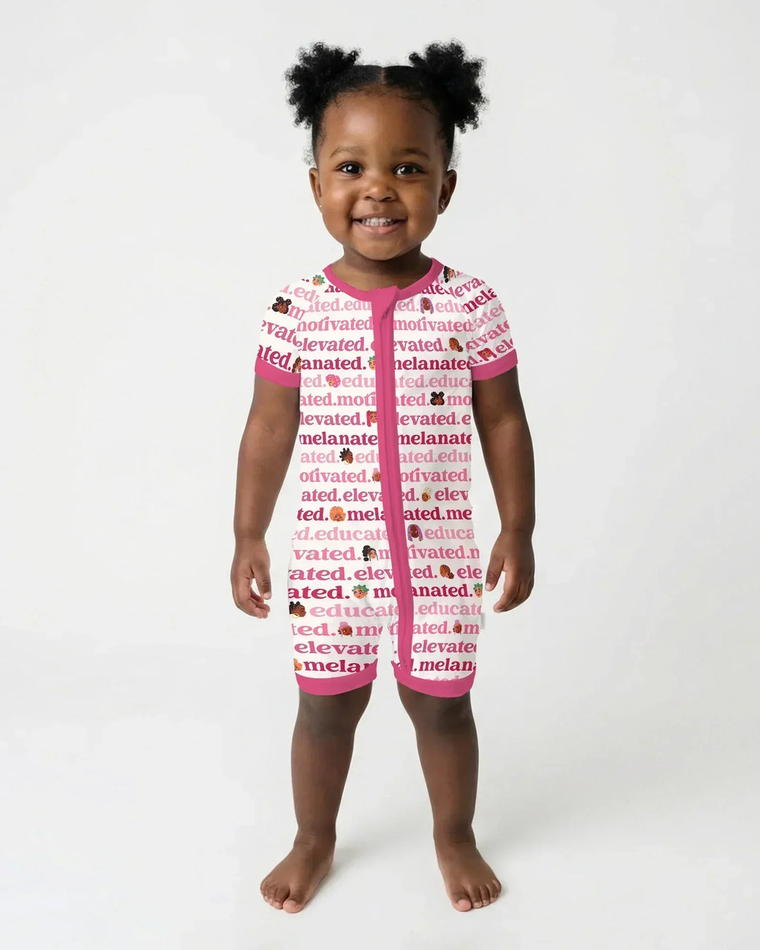 Educated Motivated Elevated Melanated Bamboo Shorty Zippy