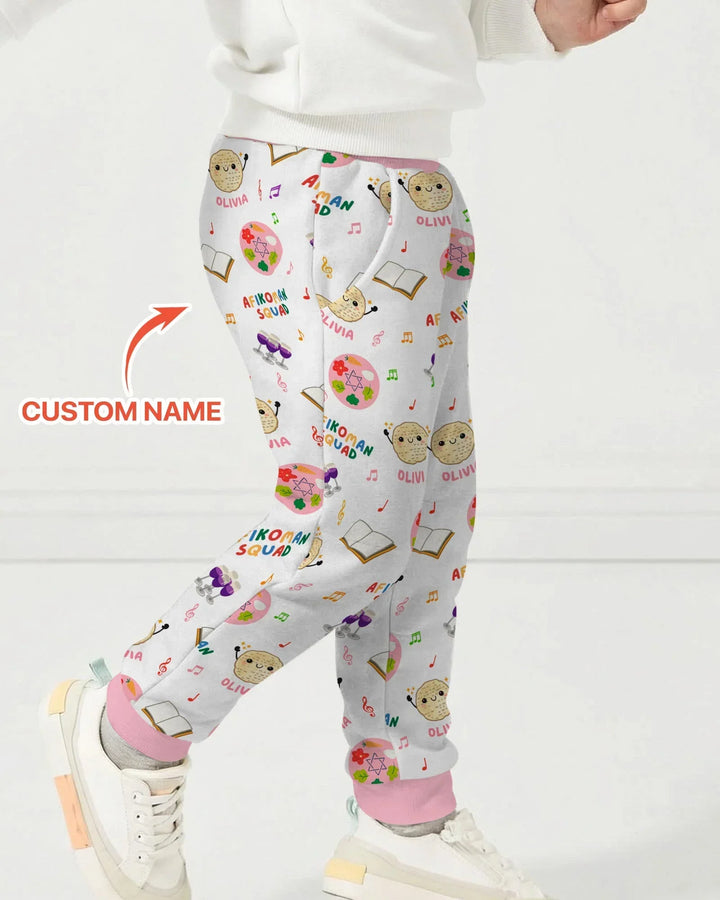 Custom Name Passover Afikoman Squad Bamboo Jogger