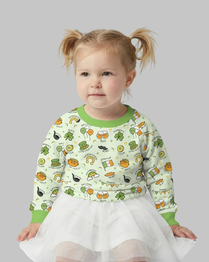 Kawaii St Patrick's Day Bamboo Crewneck Sweatshirt