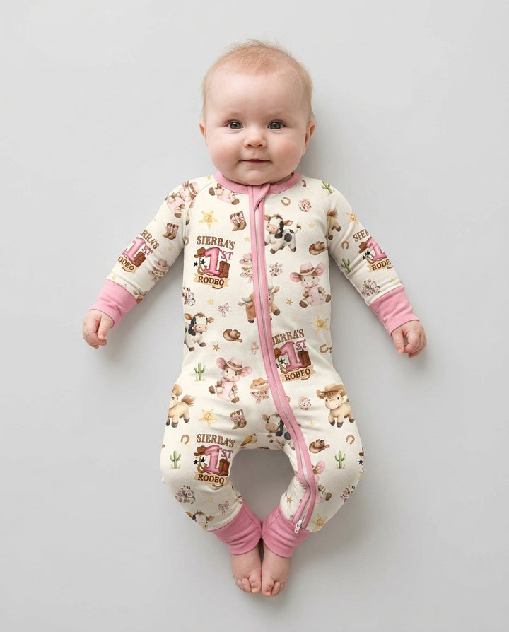 Custom Name First YeeHaw Birthday Bamboo Convertible Zippy