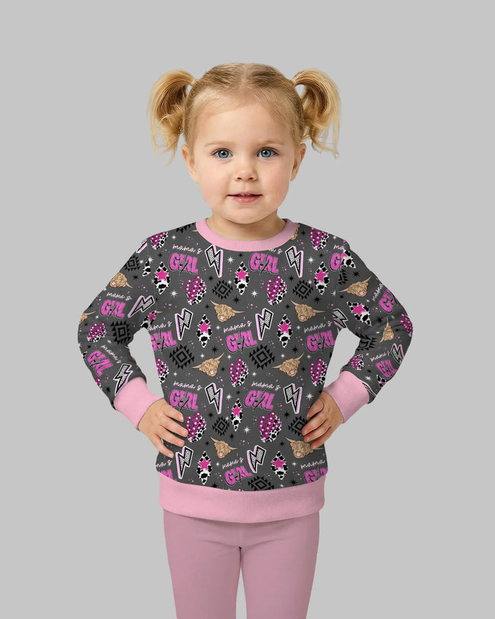 Western Mama & Me Matching Bamboo Crewneck Sweatshirt