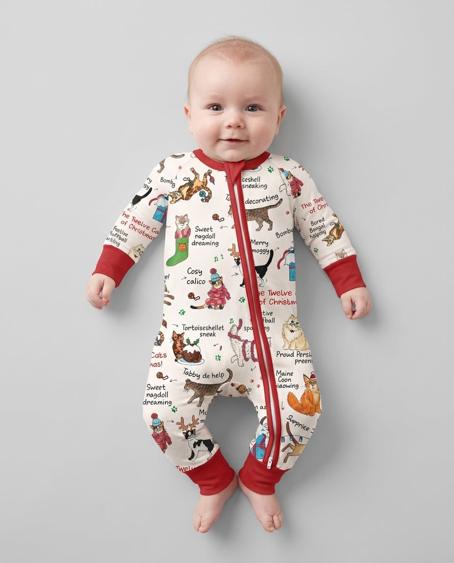 The 12 Cats of Christmas Bamboo Convertible Zippy
