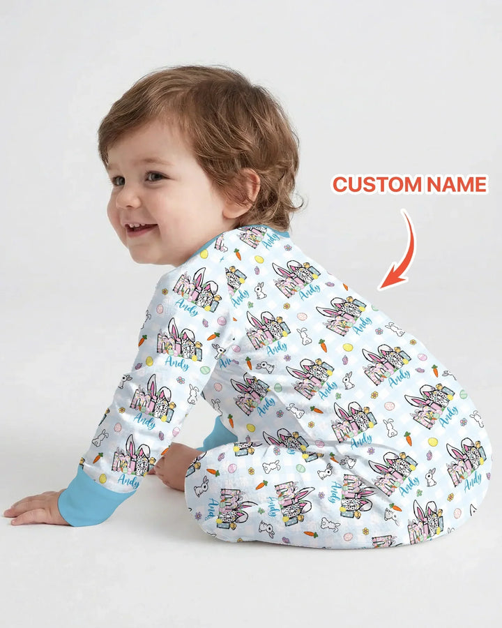 Custom Name Easter Family Matching Bamboo Convertible Zippy