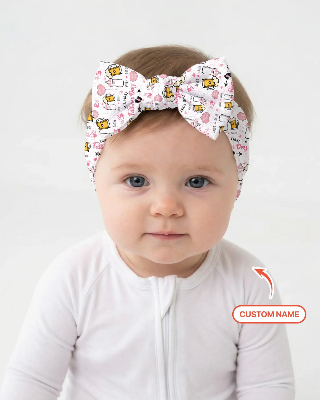 Custom Name First Father's Day Drink Headband