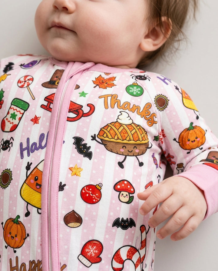 Happy Hallothanksmas Bamboo Convertible Zippy