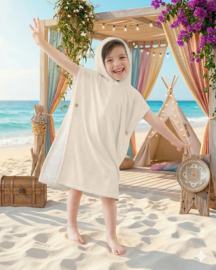 Solid Color Bamboo Swim Poncho