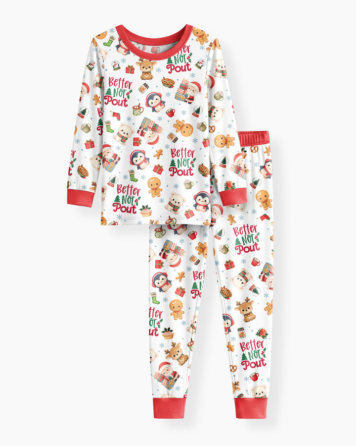 Better Not Pout Bamboo Two Piece Long Sleeve Pajama Set