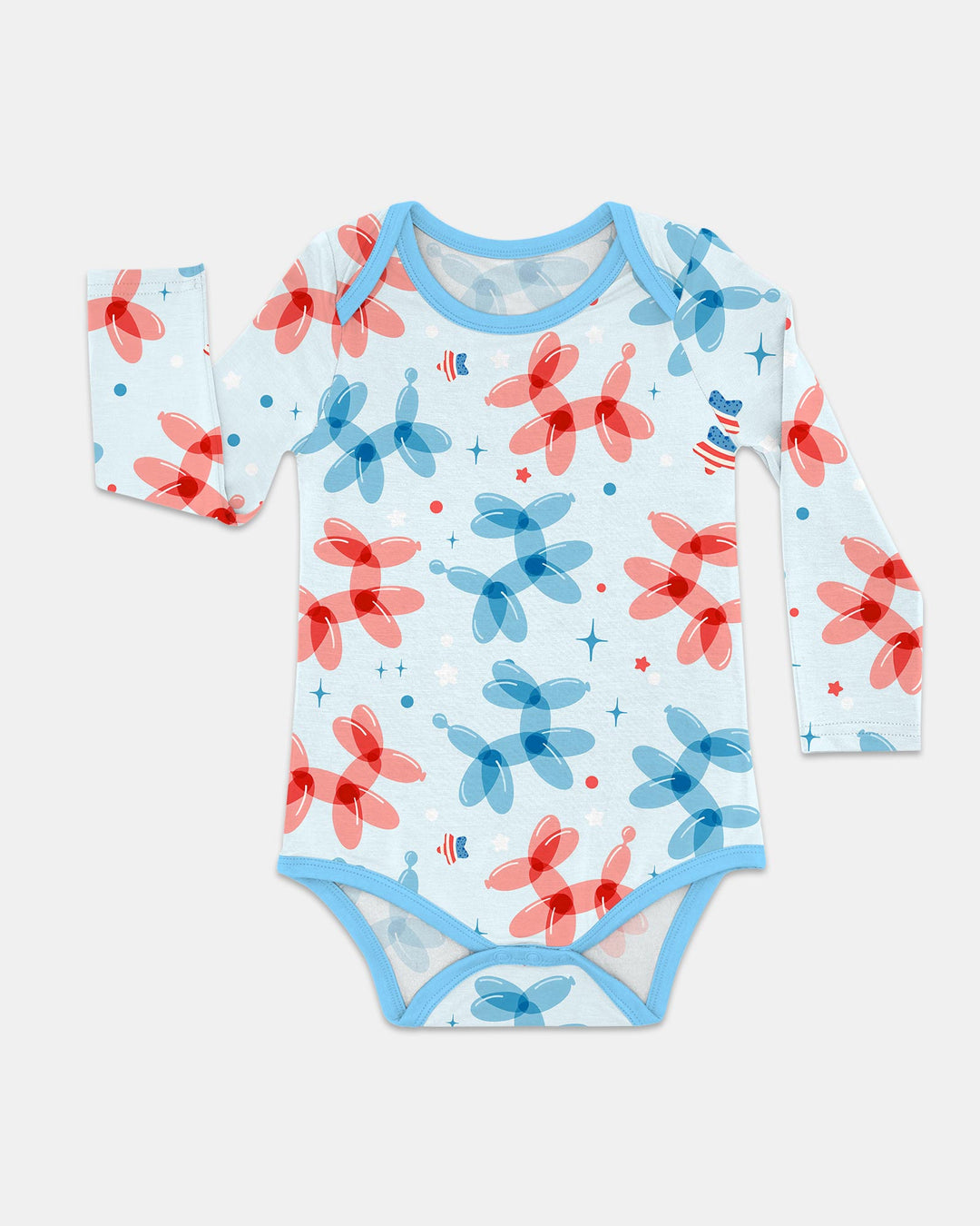 American Balloon Dog Party Bamboo Bodysuit