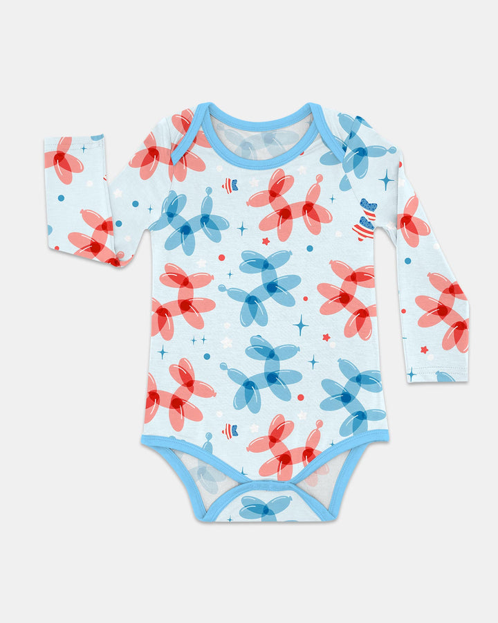 American Balloon Dog Party Bamboo Bodysuit