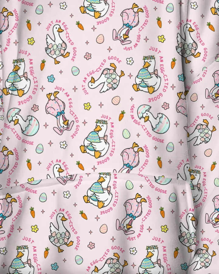 Easter Silly Goose Wearable Bamboo Blanket Hoodie