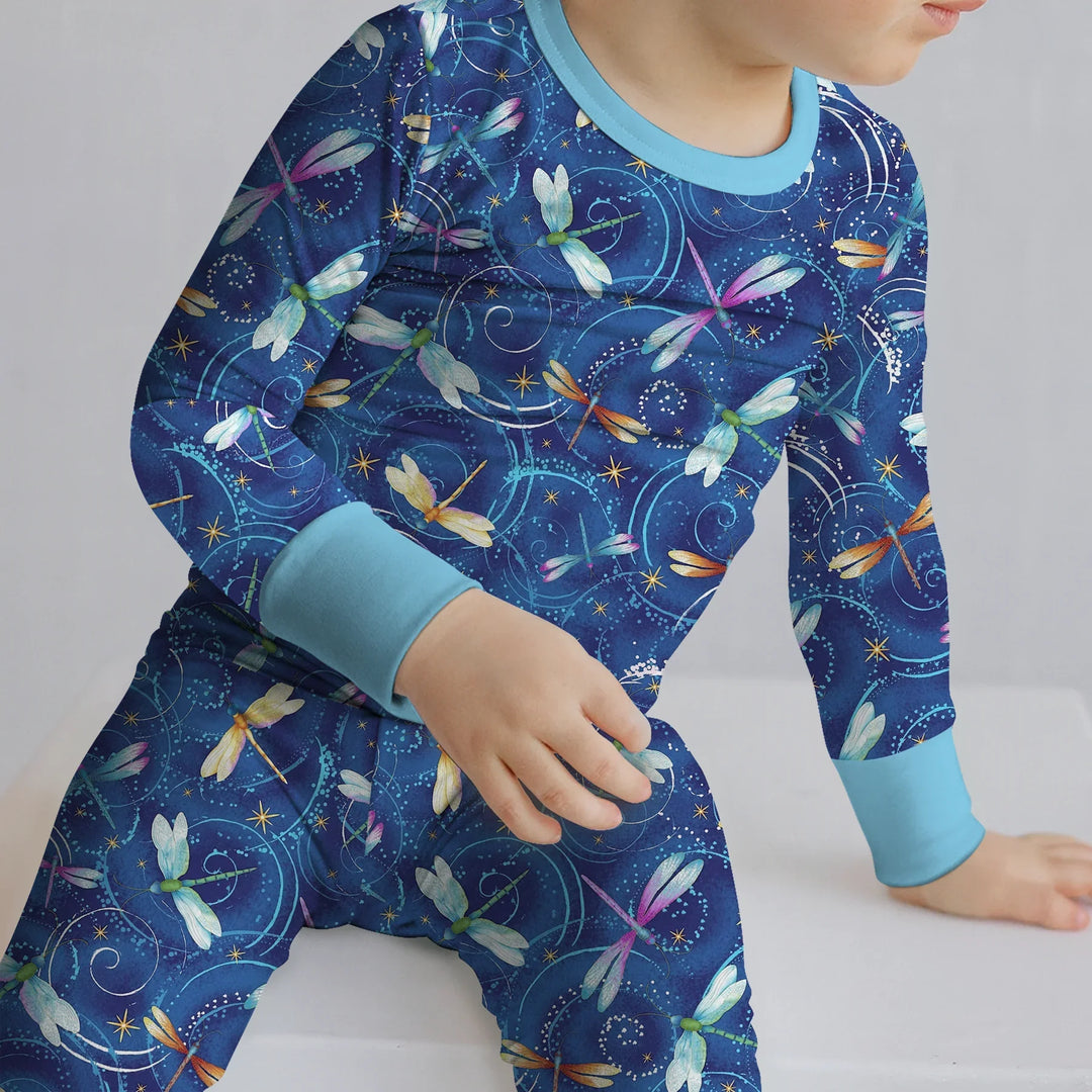 Moonlit Wings Bamboo Two Piece Long Sleeve Pajama Set