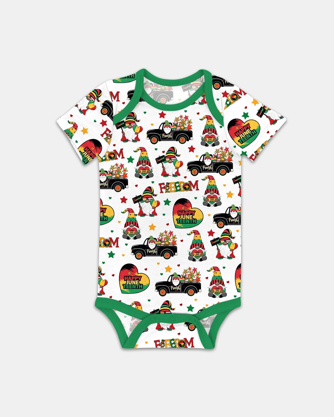 Gnome Happy Juneteenth Bamboo Bodysuit