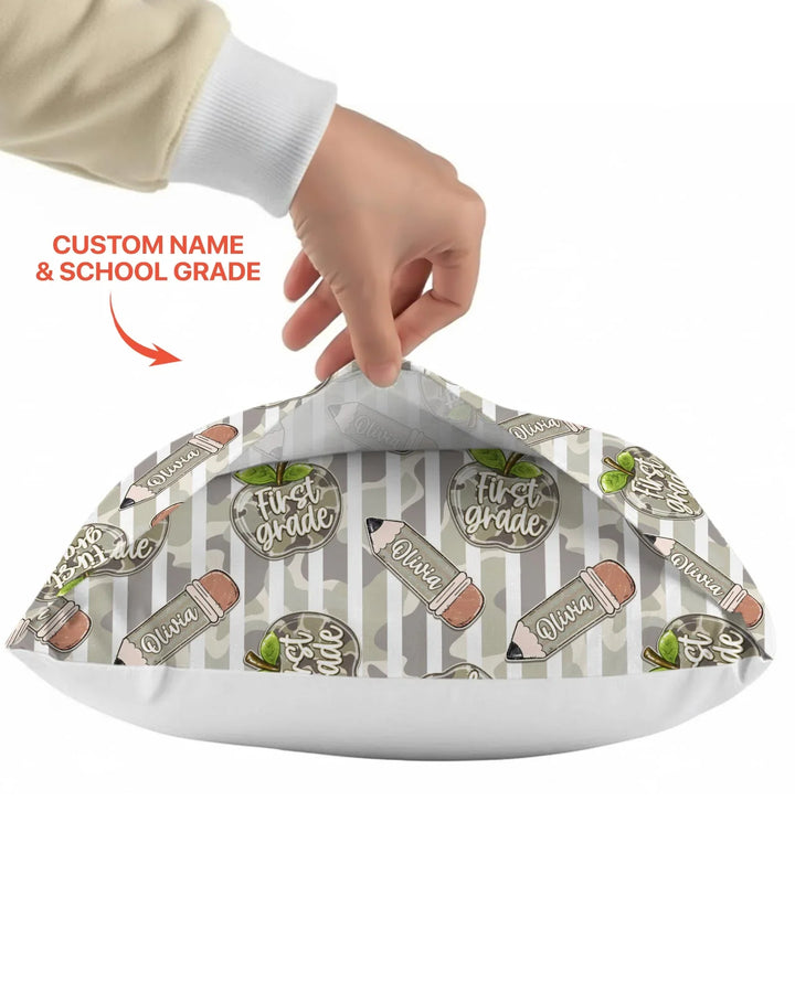 Custom Name Camo Apple Days Bamboo Pillow Case