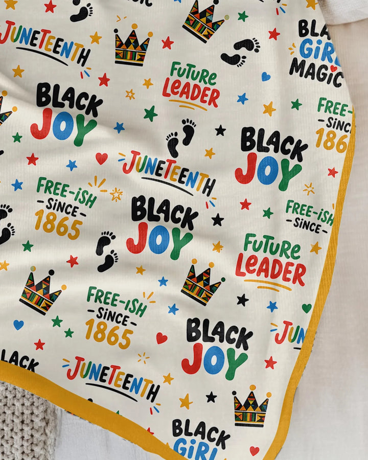 Juneteenth Black Girl Magic Bamboo Blanket