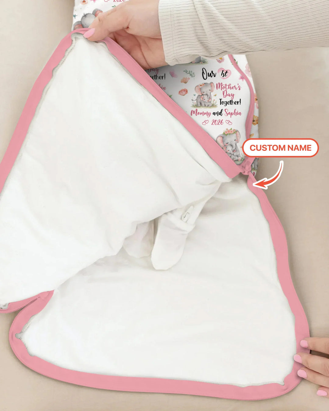 Personalized Our 1st Mother's Day Together Bamboo Sleep Bag